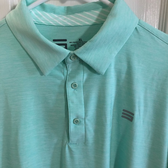 Men’s Polo Shirt NWT. XL mint heather Three Sixty Six. - Picture 3 of 5